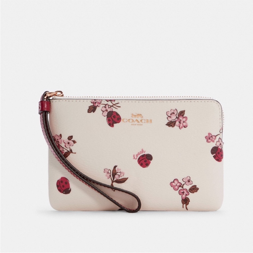 Coach Wristlet Lady Bugs and Floral Print